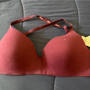 PINK Victoria's Secret Deep Red Bra wireless